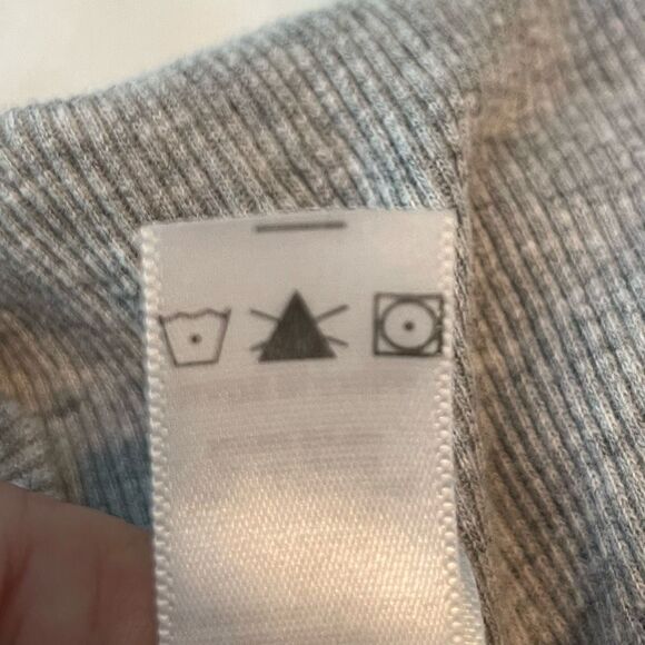 Next Level Apparel Racerback Graphic Print Tank Top Gray Ribbed Knit Athletic S - Picture 7 of 7